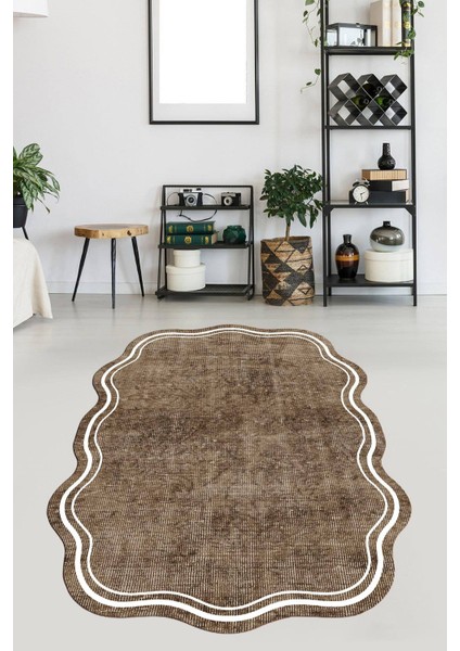 Kaymaz Taban Yıkanabilir Lazer Kesim Salon Halısı Mutfak Halısı Yolluk VHL-SD-244