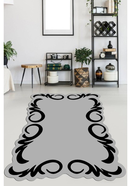 Kaymaz Taban Yıkanabilir Lazer Kesim Salon Halısı Mutfak Halısı Yolluk VHL-SD-500