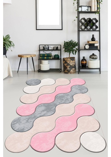 Kaymaz Taban Yıkanabilir Lazer Kesim Salon Halısı Mutfak Halısı Yolluk VHL-HT-879