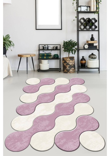 Kaymaz Taban Yıkanabilir Lazer Kesim Salon Halısı Mutfak Halısı Yolluk VHL-HT-881