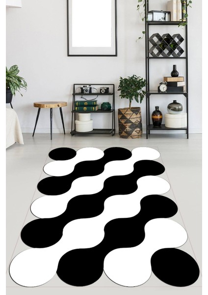 Kaymaz Taban Yıkanabilir Lazer Kesim Salon Halısı Mutfak Halısı Yolluk VHL-HT-885