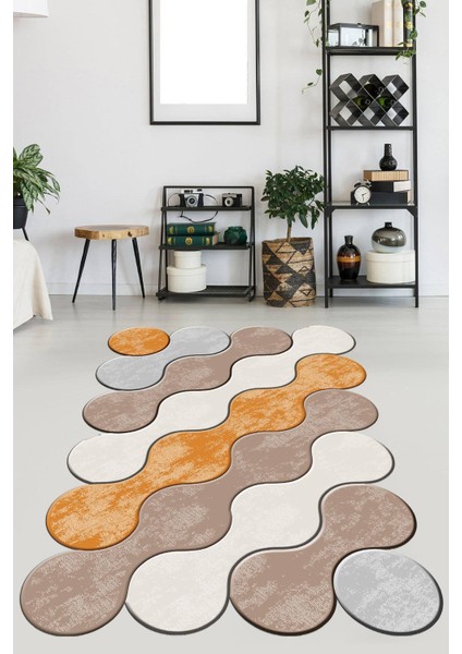 Kaymaz Taban Yıkanabilir Lazer Kesim Salon Halısı Mutfak Halısı Yolluk VHL-HT-878