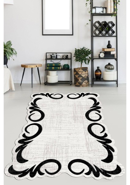 Kaymaz Taban Yıkanabilir Lazer Kesim Salon Halısı Mutfak Halısı Yolluk VHL-HY-1015