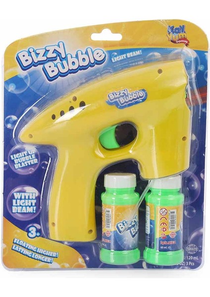 Bizzy Bubble Işıklı Köpük Baloncuk Tabancası - Sarı modelleri