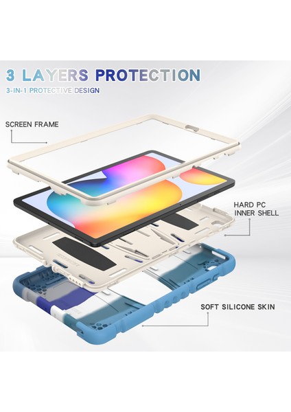 Galaxy Tab S6 Lite İçin Tablet Kılıfı - Çok Renkli (Yurt Dışından)