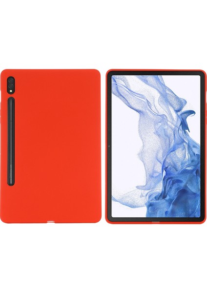 Galaxy Tab S8 İçin Tablet Kılıfı - Kırmızı (Yurt Dışından)
