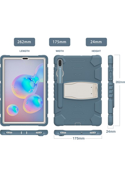 Galaxy Tab S6 İçin Tablet Kılıfı - Çok Renkli (Yurt Dışından)