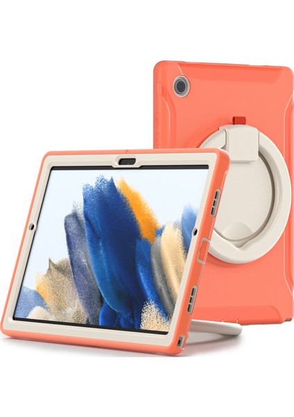 Galaxy Tab A İçin Tablet Kılıfı - Turuncu - Beyaz (Yurt Dışından)