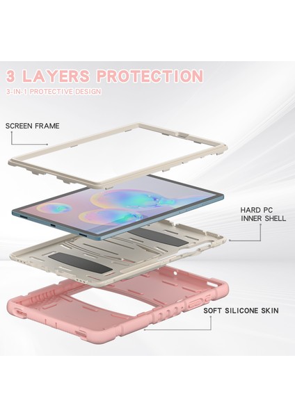 Galaxy Tab S6 İçin Tablet Kılıfı - Pembe (Yurt Dışından)