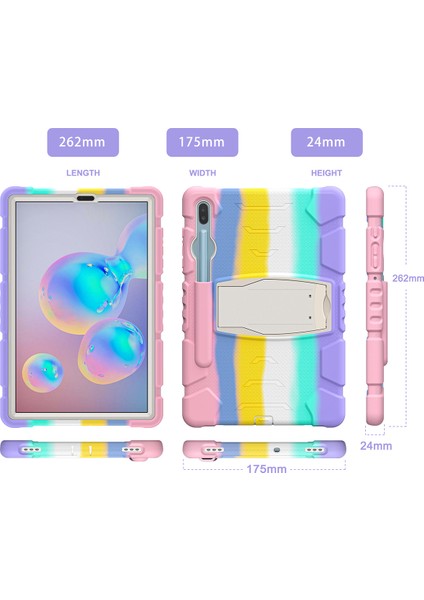 Galaxy Tab S6 İçin Tablet Kılıfı - Çok Renkli (Yurt Dışından) indirimleri