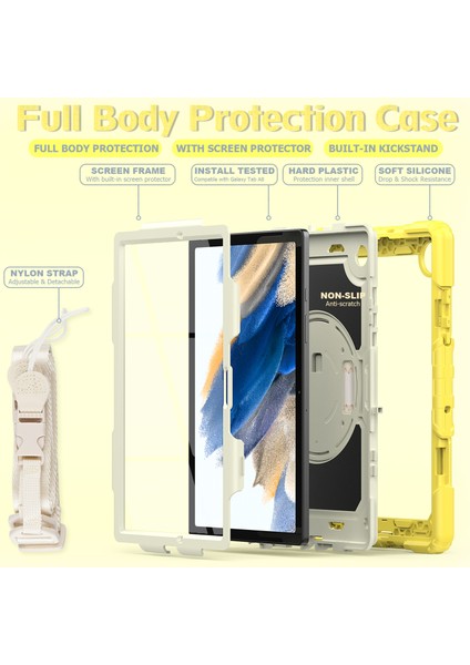 Galaxy Tab A İçin Tablet Kılıfı - Sarı (Yurt Dışından) modelleri