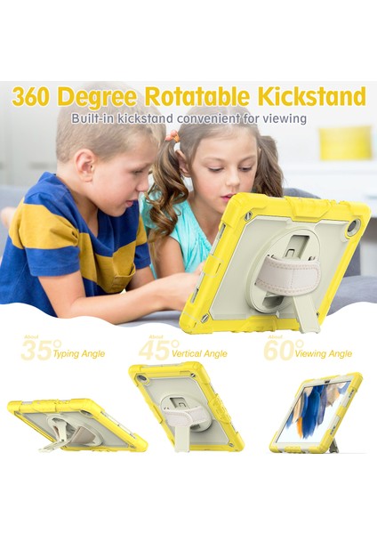 Galaxy Tab A İçin Tablet Kılıfı - Sarı (Yurt Dışından) indirimleri