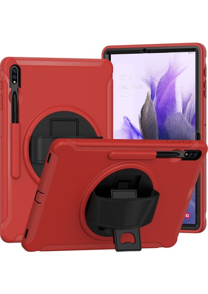 Galaxy Tab S7 Fe İçin Tablet Kılıfı - Kırmızı (Yurt Dışından)