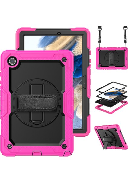 Galaxy Tab A İçin Tablet Kılıfı - Siyah - Pembe (Yurt Dışından)