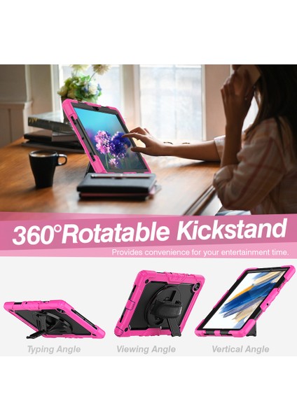 Galaxy Tab A İçin Tablet Kılıfı - Siyah - Pembe (Yurt Dışından) fiyatları