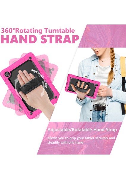 Galaxy Tab A İçin Tablet Kılıfı - Siyah - Pembe (Yurt Dışından) indirimleri
