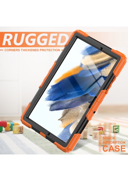 Galaxy Tab A İçin Tablet Kılıfı - Siyah - Turuncu (Yurt Dışından)