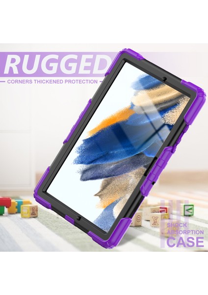 Galaxy Tab A İçin Tablet Kılıfı - Siyah - Mor (Yurt Dışından) fırsatları