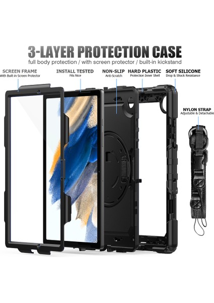 Galaxy Tab A İçin Tablet Kılıfı - Siyah (Yurt Dışından) modelleri