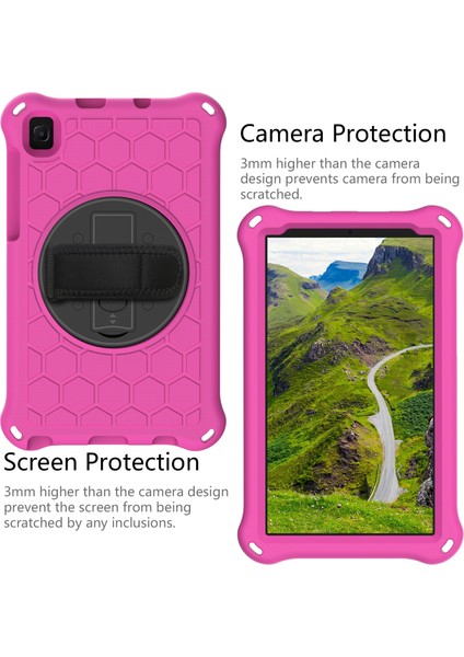 Galaxy Tab A İçin Tablet Kılıfı - Pembe - Siyah (Yurt Dışından) fırsatları