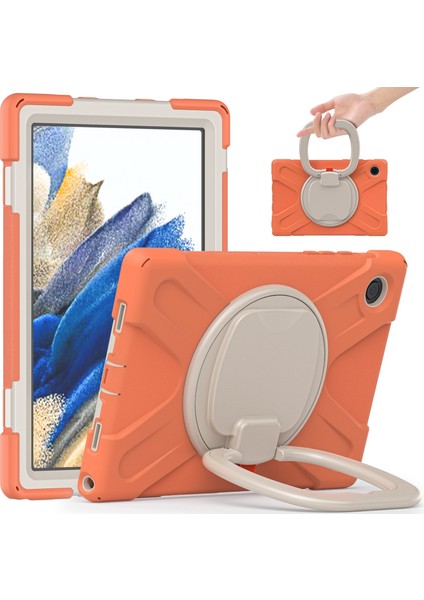 Galaxy Tab A İçin Tablet Kılıfı - Turuncu - Beyaz (Yurt Dışından)