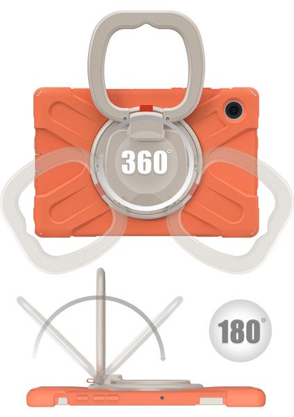 Galaxy Tab A İçin Tablet Kılıfı - Turuncu - Beyaz (Yurt Dışından) fırsatları