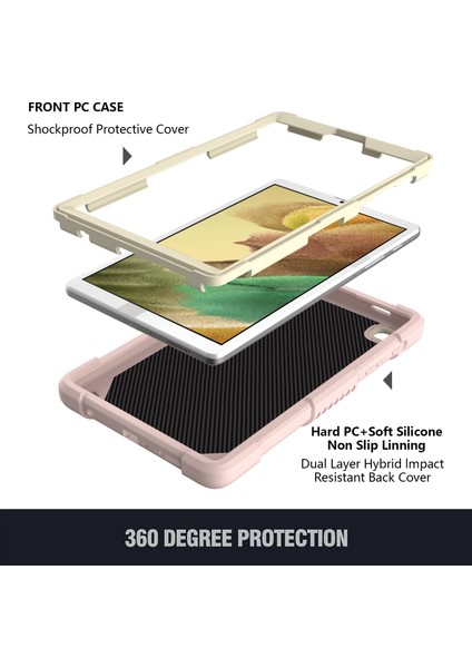Galaxy Tab A İçin Tablet Kılıfı - Bej - Pembe (Yurt Dışından) fiyatları