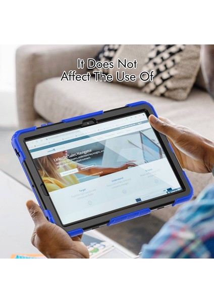 Galaxy Tab S8+ İçin Tablet Kılıfı - Siyah - Mavi (Yurt Dışından) fırsatları
