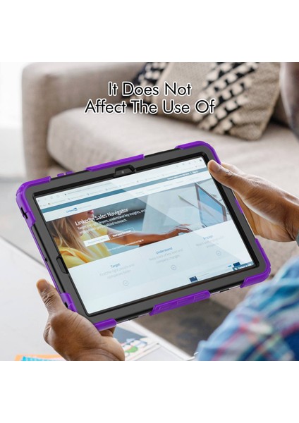 Galaxy Tab S8+ İçin Tablet Kılıfı - Siyah - Mor (Yurt Dışından) fırsatları