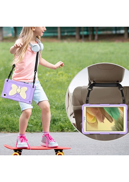 Galaxy Tab A İçin Tablet Kılıfı - Bej - Mor (Yurt Dışından) indirimleri