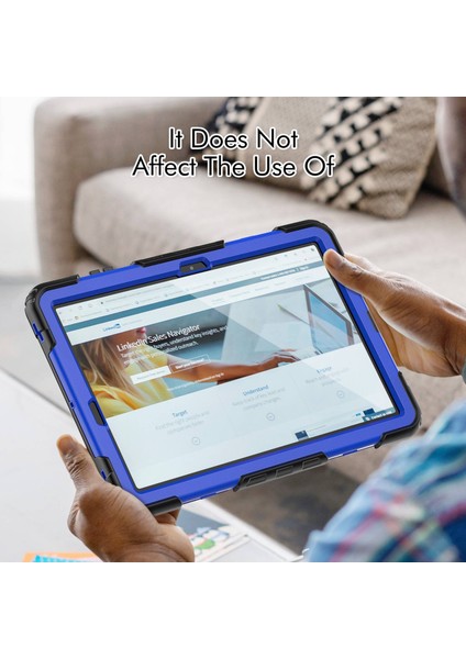 Galaxy Tab S8+ İçin Tablet Kılıfı - Mavi - Siyah (Yurt Dışından)