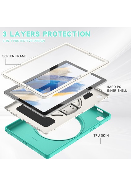 Galaxy Tab A İçin Tablet Kılıfı - Açık Yeşil (Yurt Dışından) fırsatları