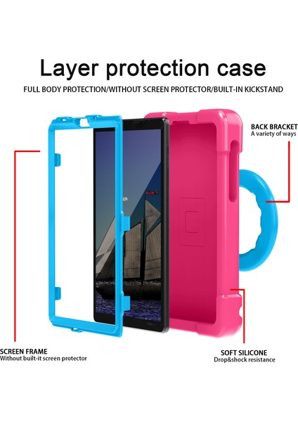 Galaxy Tab A İçin Tablet Kılıfı - Pembe - Mavi (Yurt Dışından) modelleri
