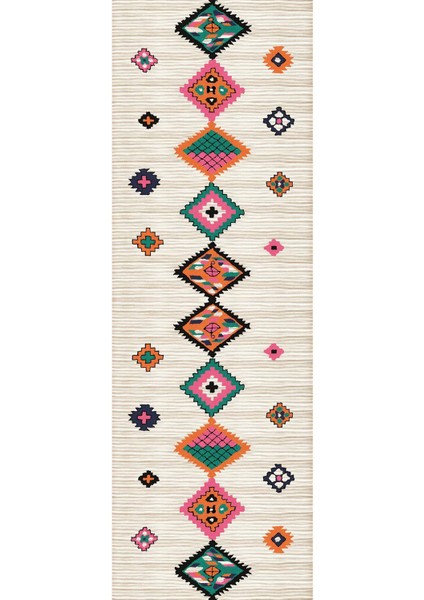 Dijital Baskılı Kaymaz Taban Yıkanabilir Modern Salon Halısı Koridor Halısı Yolluk VHU-HK-142