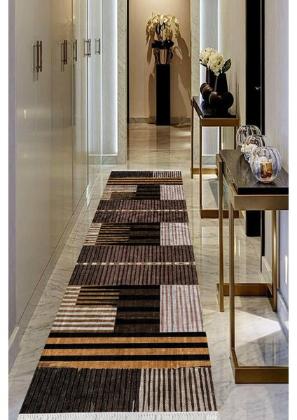 Dijital Baskılı Kaymaz Taban Yıkanabilir Modern Salon Halısı Koridor Halısı Yolluk VHU-HT-927