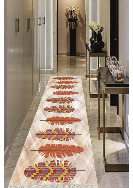 Dijital Baskılı Kaymaz Taban Yıkanabilir Modern Salon Halısı Koridor Halısı Yolluk VHU-HS-340