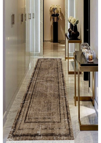Dijital Baskılı Kaymaz Taban Yıkanabilir Modern Salon Halısı Koridor Halısı Yolluk VHU-HT-974