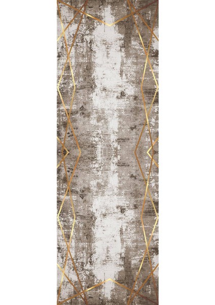 Dijital Baskılı Kaymaz Taban Yıkanabilir Modern Salon Halısı Koridor Halısı Yolluk VHU-HT-695
