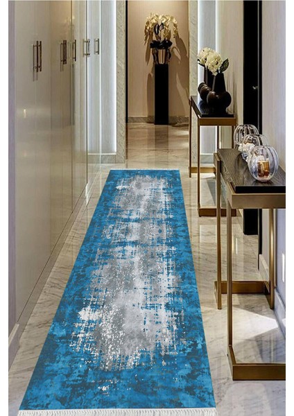 Dijital Baskılı Kaymaz Taban Yıkanabilir Modern Salon Halısı Koridor Halısı Yolluk VHU-HY-921