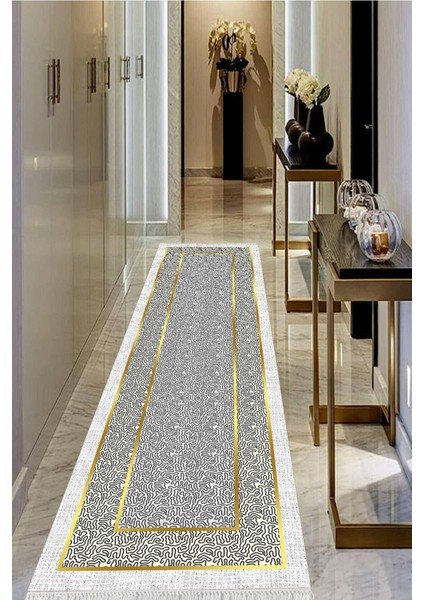 Dijital Baskılı Kaymaz Taban Yıkanabilir Modern Salon Halısı Koridor Halısı Yolluk VHU-SD-1074