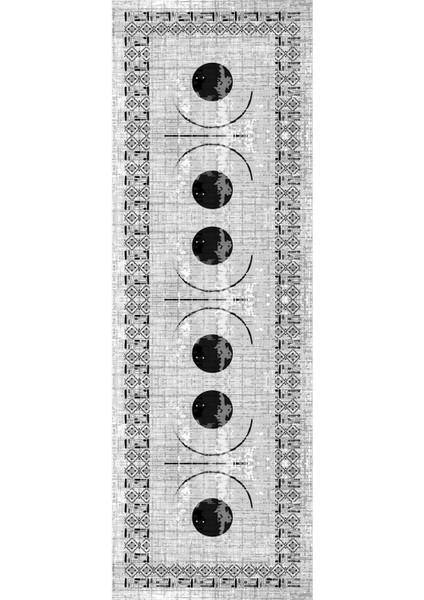 Dijital Baskılı Kaymaz Taban Yıkanabilir Modern Salon Halısı Koridor Halısı Yolluk VHU-SD-1069