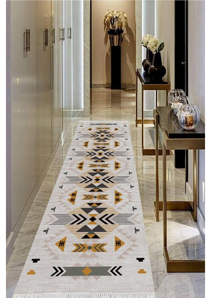 Dijital Baskılı Kaymaz Taban Yıkanabilir Modern Salon Halısı Koridor Halısı Yolluk VHU-SD-1103