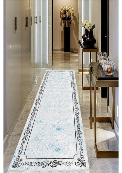 Dijital Baskılı Kaymaz Taban Yıkanabilir Modern Salon Halısı Koridor Halısı Yolluk VHU-SD-310