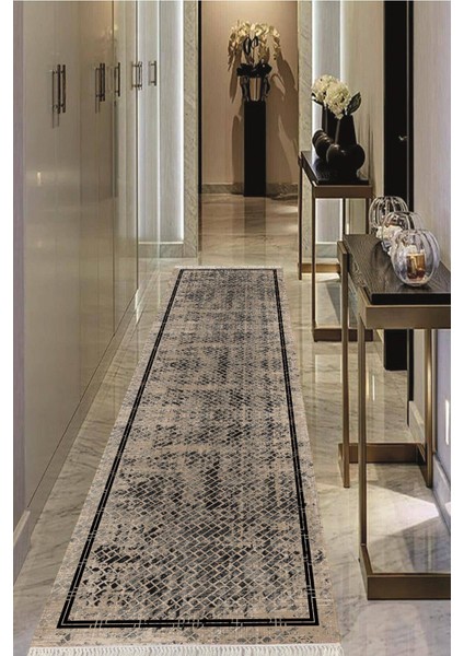 Dijital Baskılı Kaymaz Taban Yıkanabilir Modern Salon Halısı Koridor Halısı Yolluk VHU-SD-1093