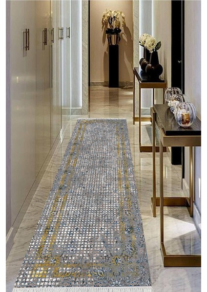 Dijital Baskılı Kaymaz Taban Yıkanabilir Modern Salon Halısı Koridor Halısı Yolluk VHU-SD-229