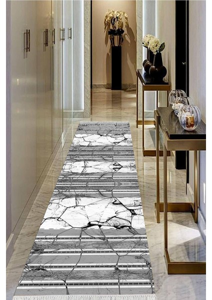 Dijital Baskılı Kaymaz Taban Yıkanabilir Modern Salon Halısı Koridor Halısı Yolluk VHU-SD-321