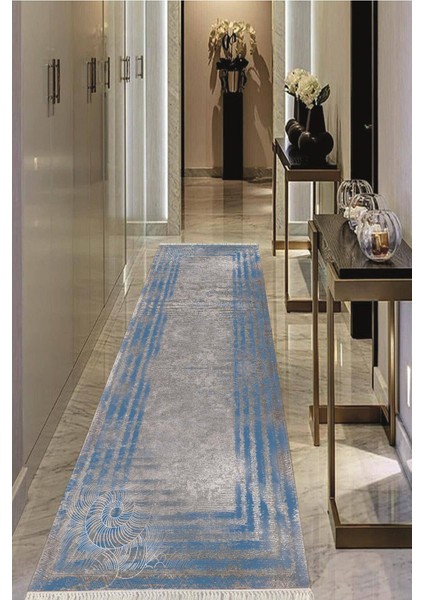 Dijital Baskılı Kaymaz Taban Yıkanabilir Modern Salon Halısı Koridor Halısı Yolluk VHU-SD-235