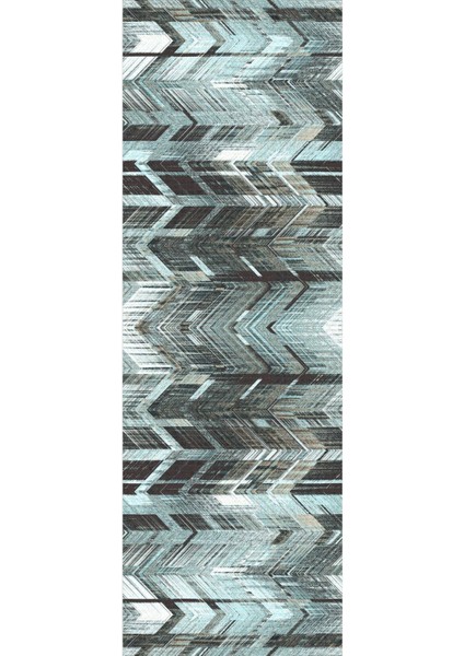 Dijital Baskılı Kaymaz Taban Yıkanabilir Modern Salon Halısı Koridor Halısı Yolluk VHU-HS-364