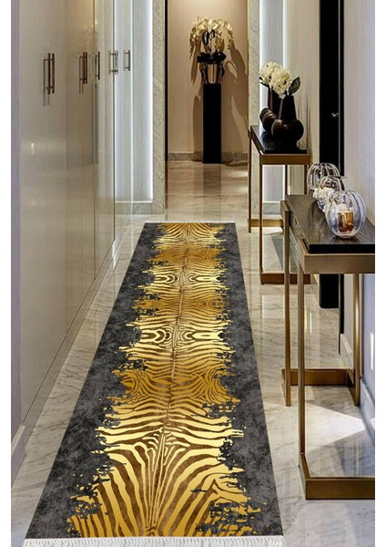 Dijital Baskılı Kaymaz Taban Yıkanabilir Modern Salon Halısı Koridor Halısı Yolluk VHU-HT-1116