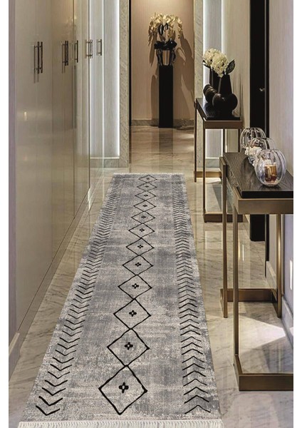 Dijital Baskılı Kaymaz Taban Yıkanabilir Modern Salon Halısı Koridor Halısı Yolluk VHU-HT-962